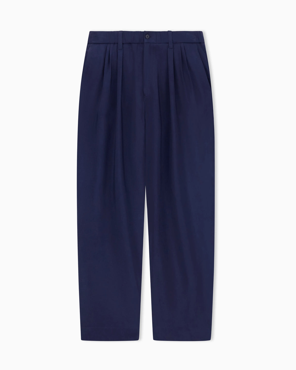 Faded viscose twill trousers with pleats