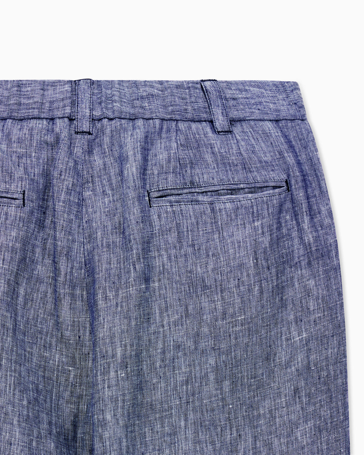 Pleat trousers in mélange linen double canvas