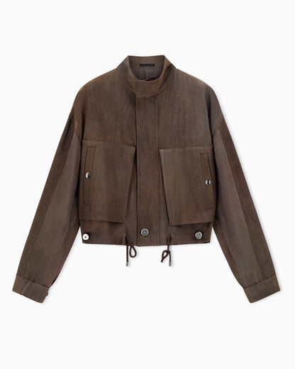 Blouson in iridescent viscose