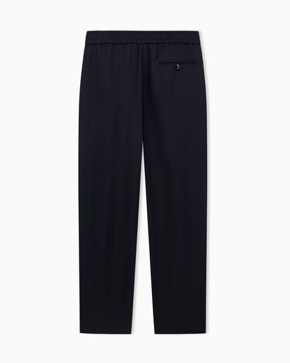 Chevron viscose twill two-pleat trousers