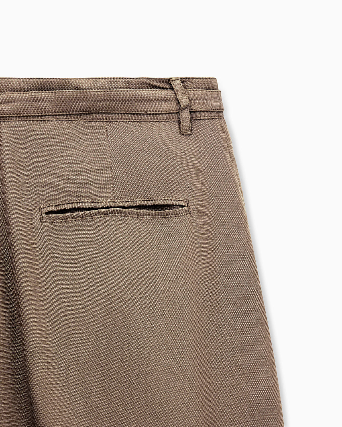 cupro basketweave single-pleat trousers