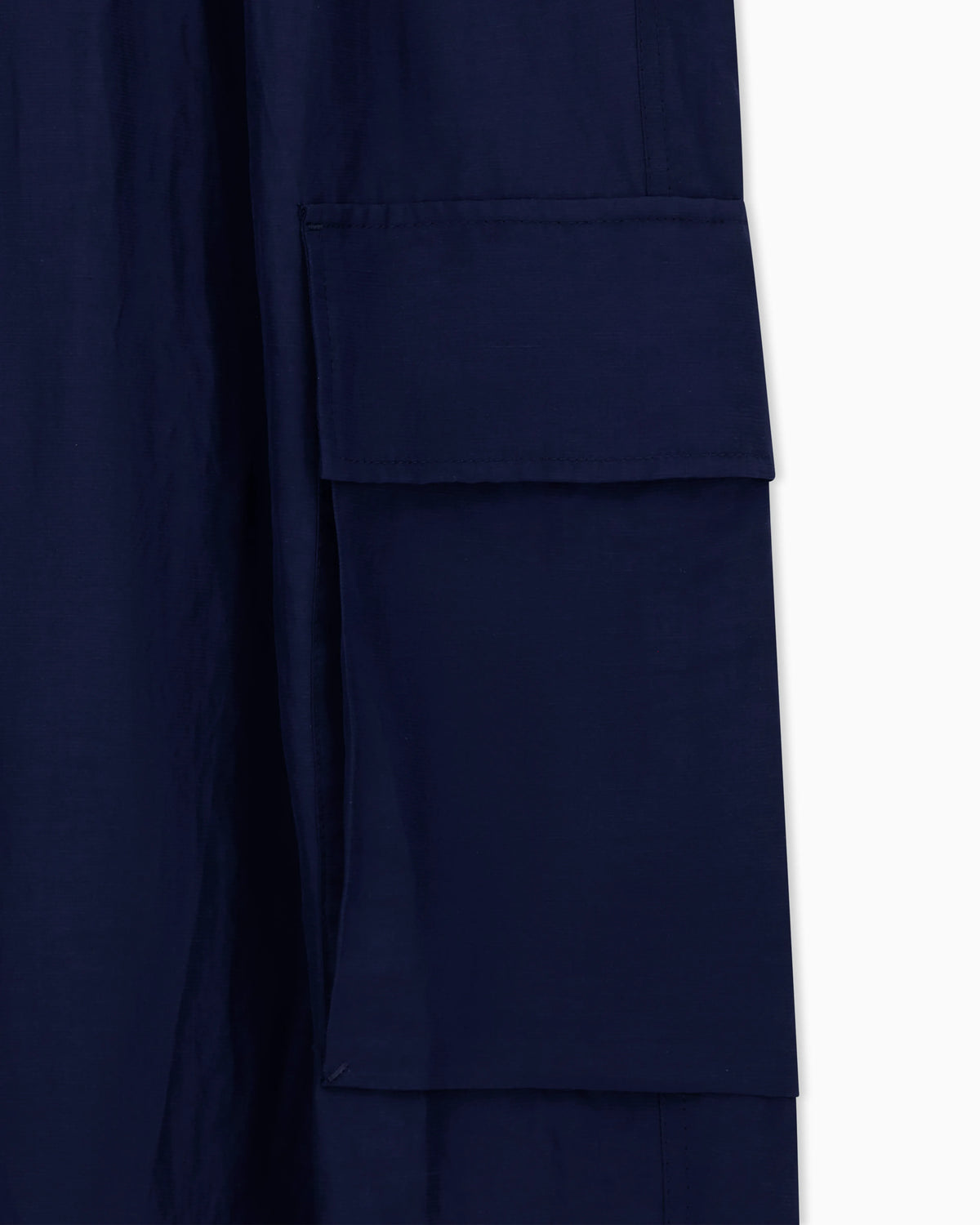 Viscose and linen canvas cargo trousers