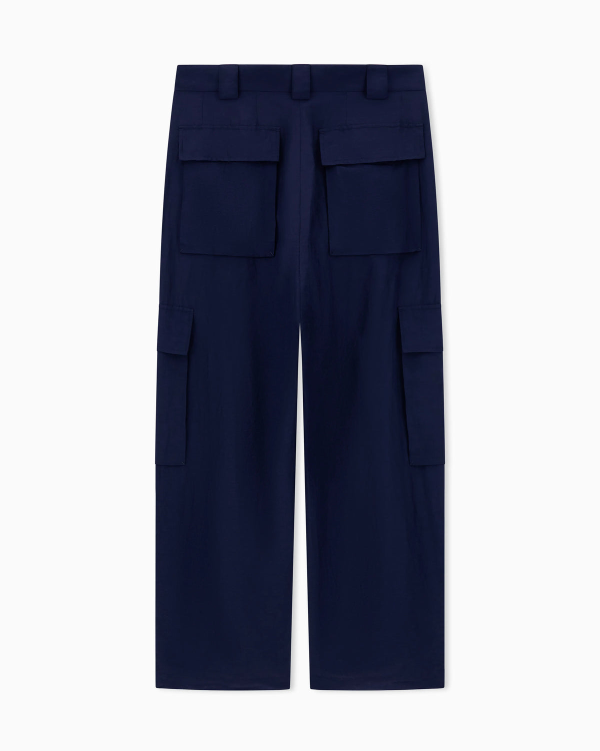 Viscose and linen canvas cargo trousers