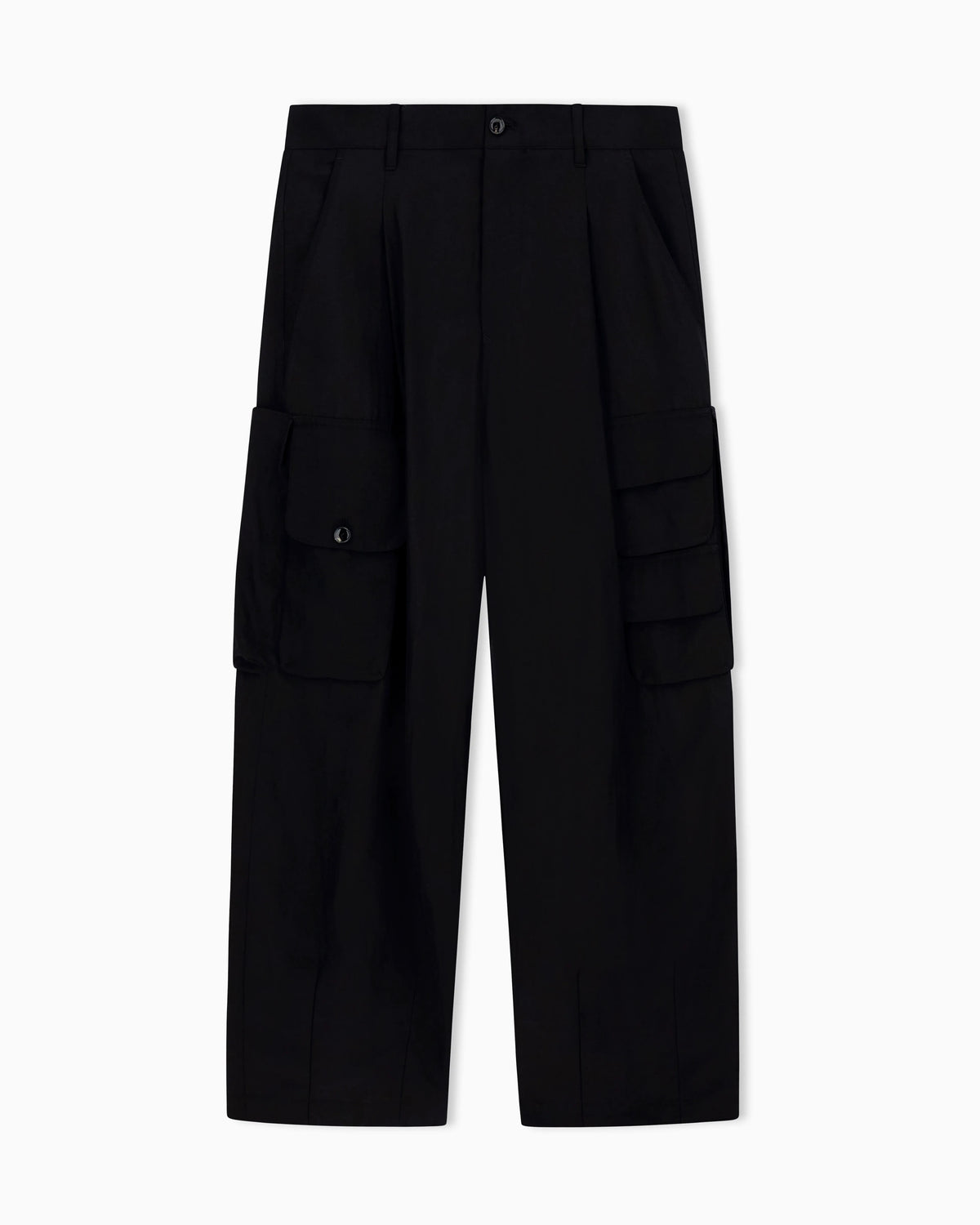 Multi-pocket trousers in linen and viscose