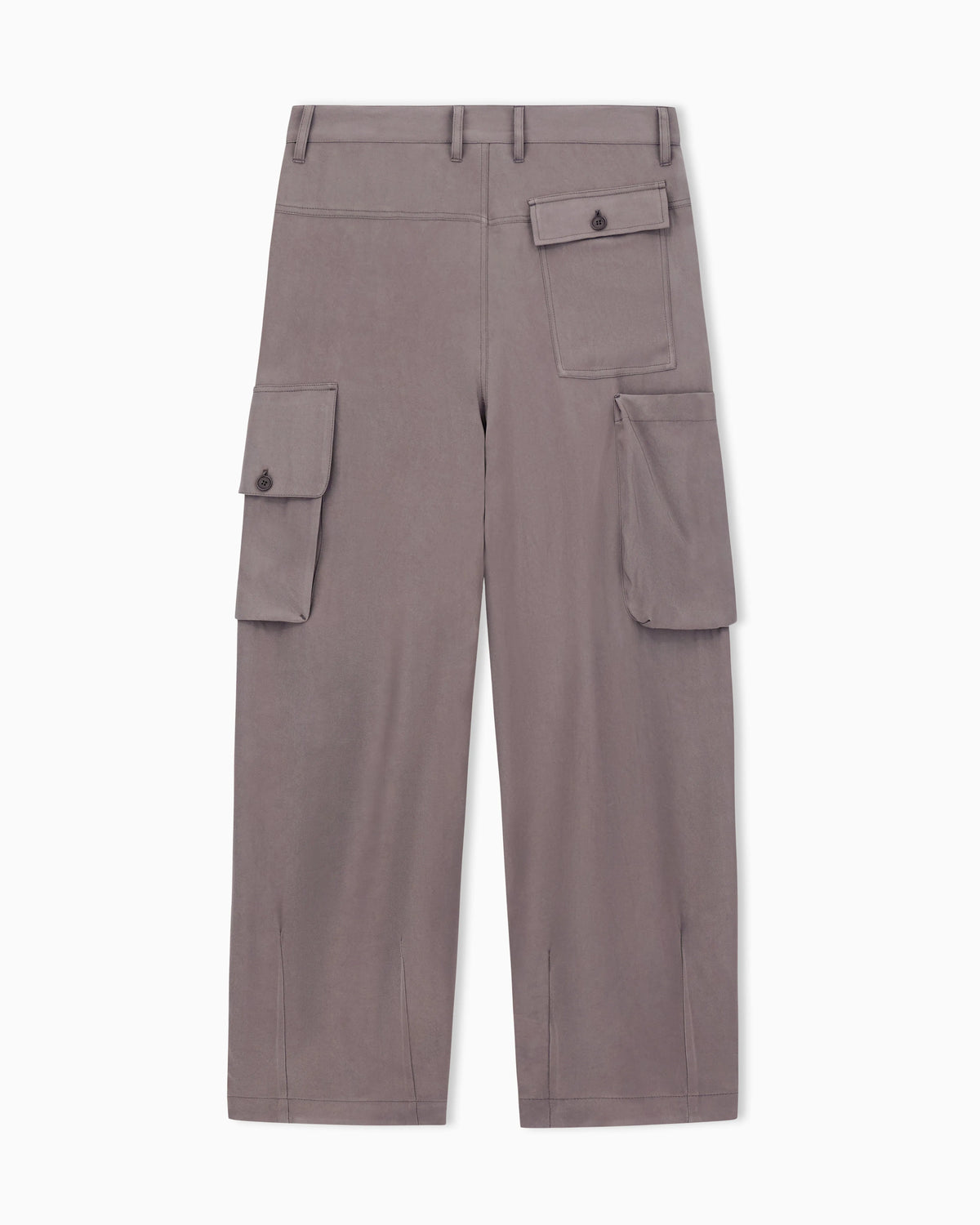 Multi-pocket trousers in faded viscose twill