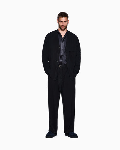 cupro basketweave shirt jacket