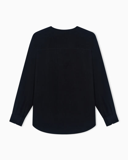 cupro basketweave shirt jacket