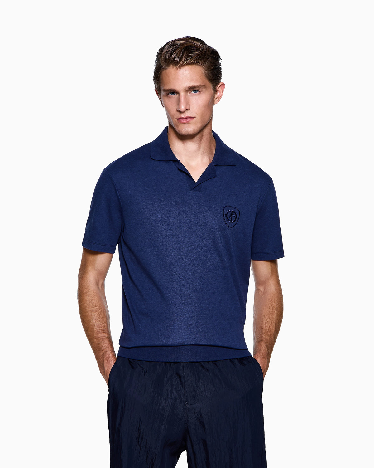cotton interlock polo shirt