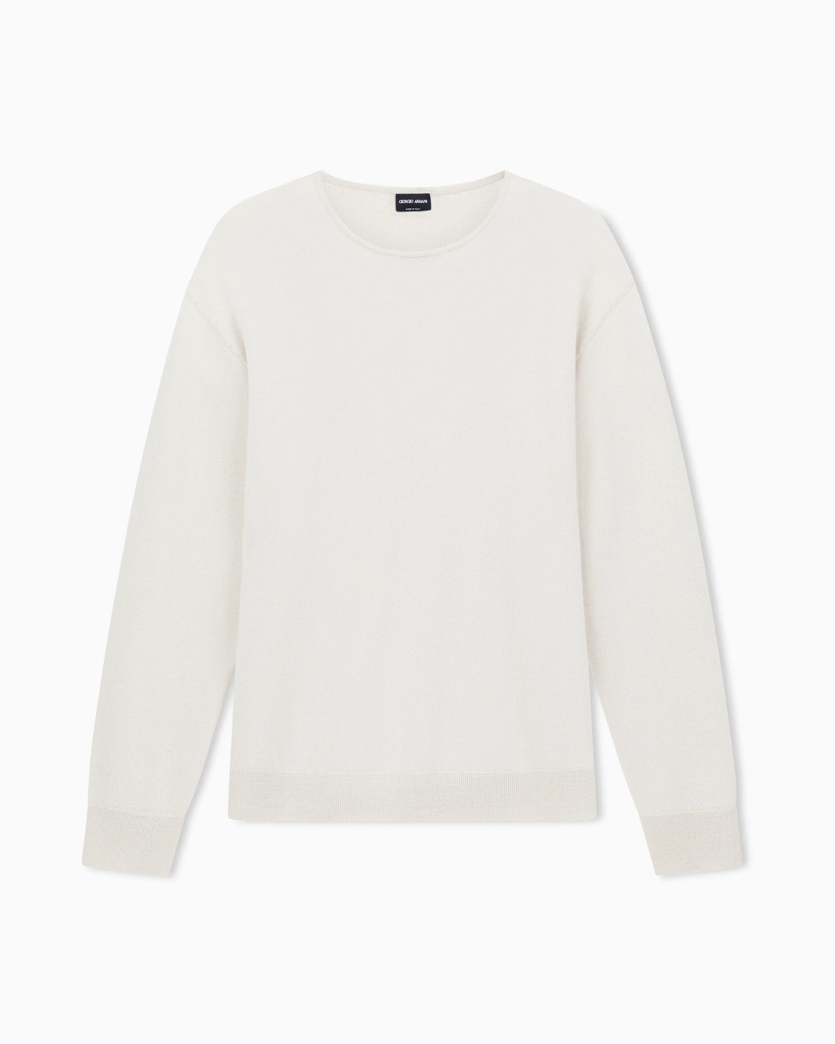 Cashmere and silk interlock crew-neck jumper