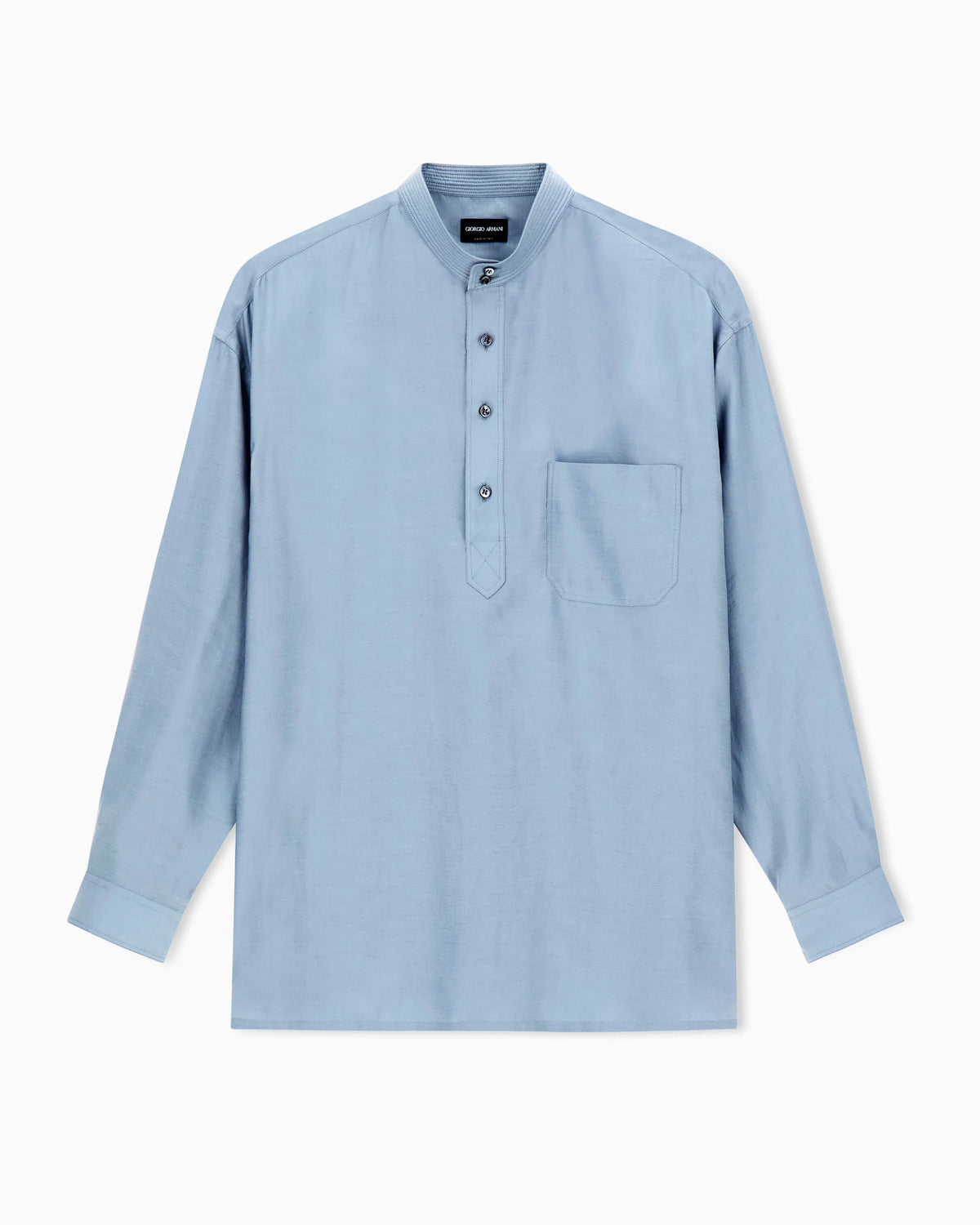 Linen, Lyocell and silk polo shirt