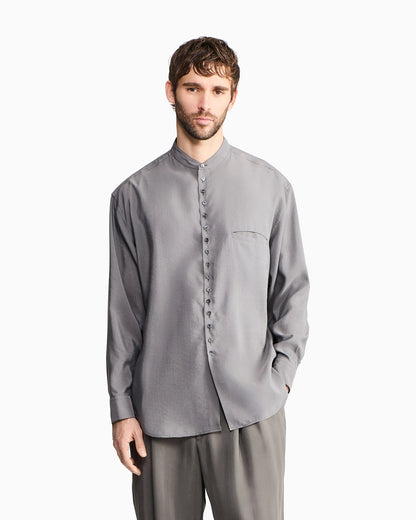 washed-silk shirt