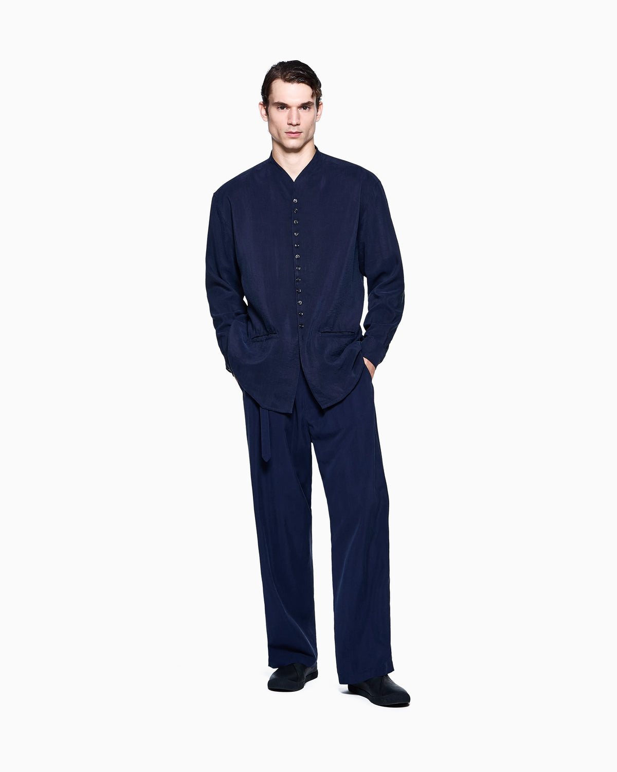 washed-silk shirt