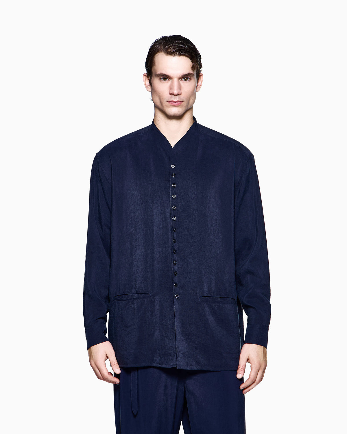 washed-silk shirt