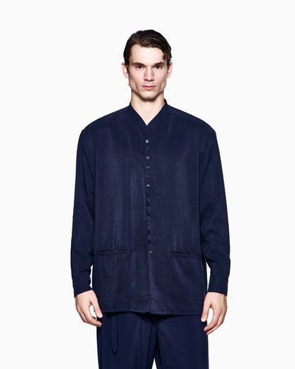 washed-silk shirt