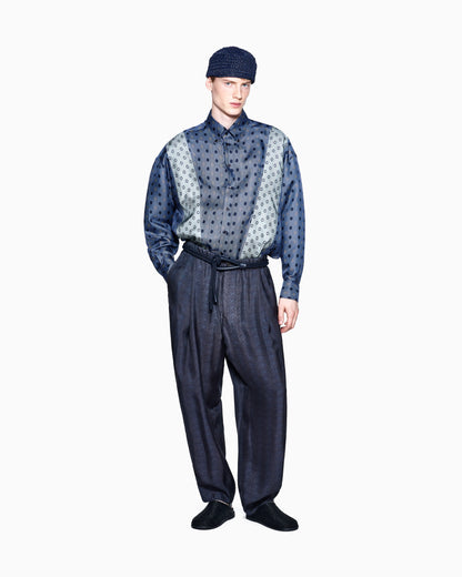 Pure silk twill shirt