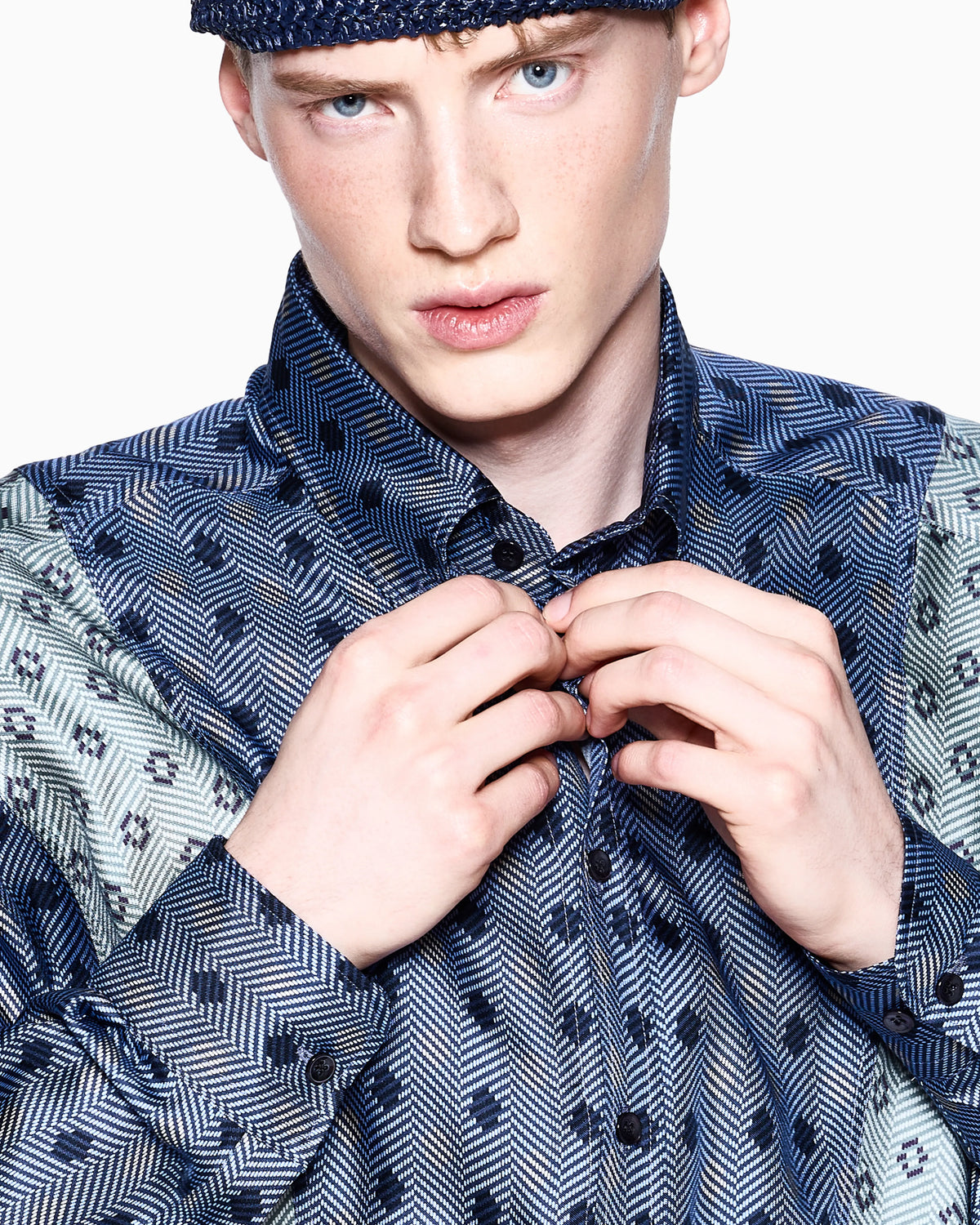Pure silk twill shirt
