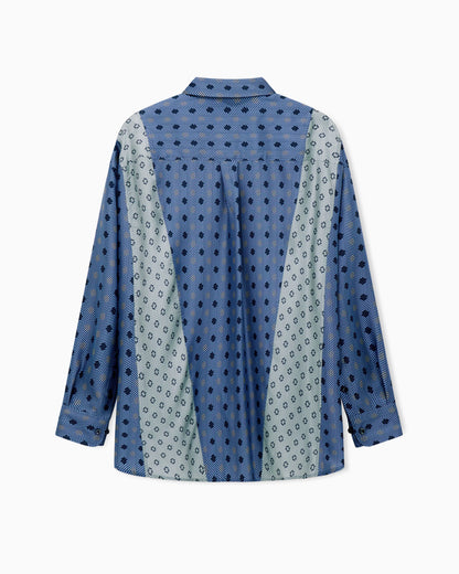 Pure silk twill shirt