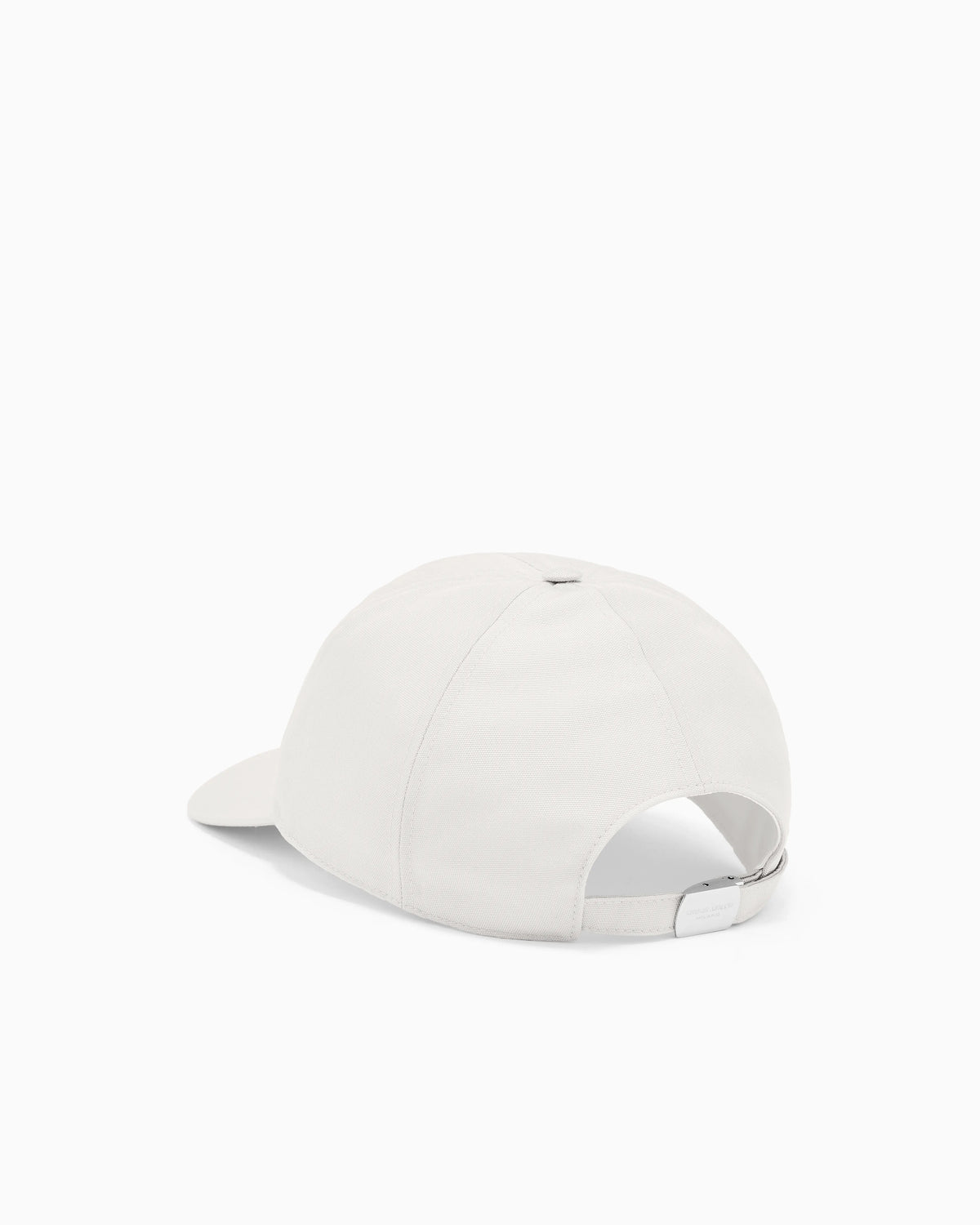 Technical fabric baseball cap with leather logo