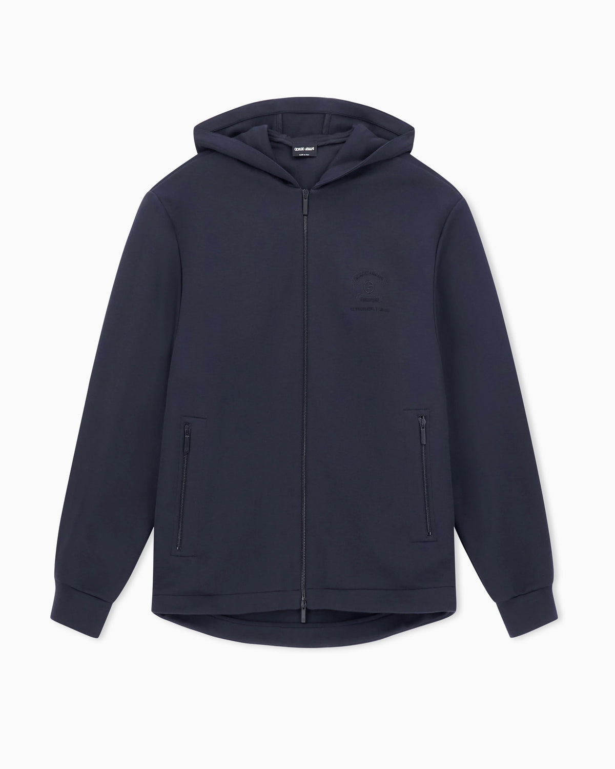 Double-jersey hooded sweatshirt