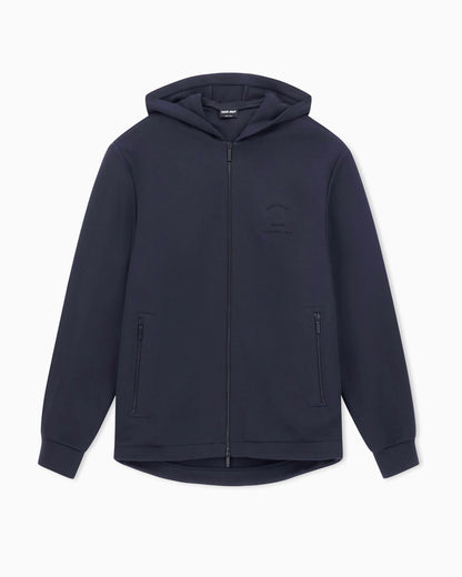 Double-jersey hooded sweatshirt