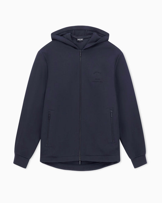 Double-jersey hooded sweatshirt
