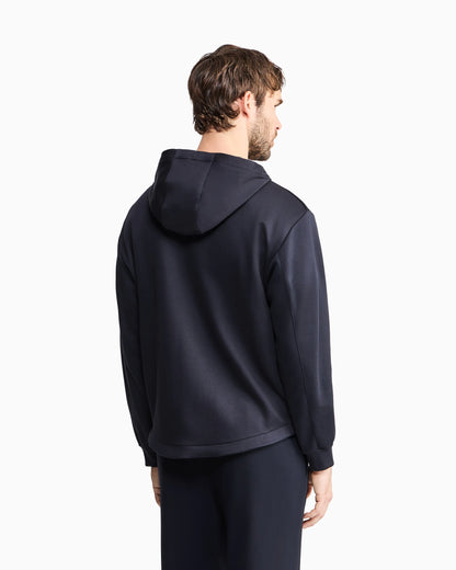 Double-jersey hooded sweatshirt
