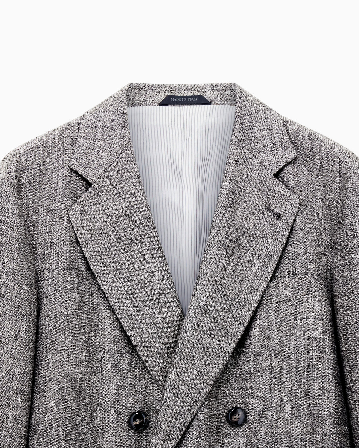 Silk and linen double-breasted jacket