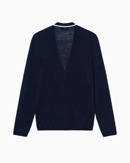 Linen and silk cardigan