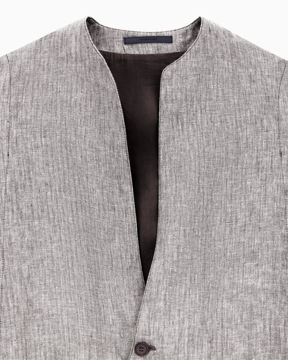 Mélange linen waistcoat