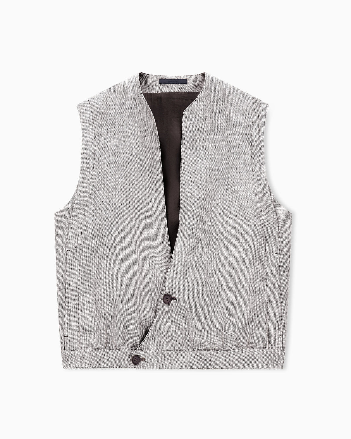 Mélange linen waistcoat