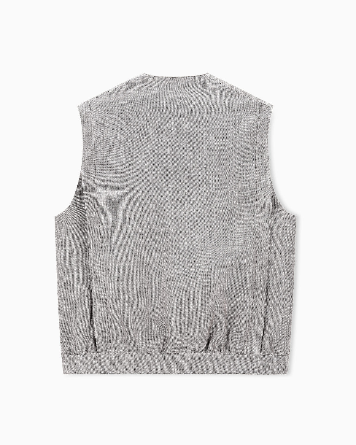 Mélange linen waistcoat