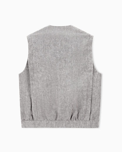 Mélange linen waistcoat