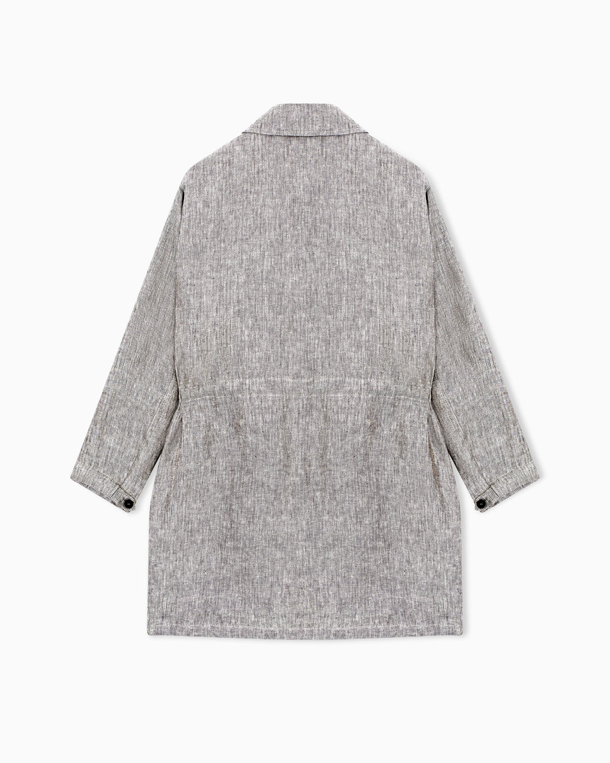 Mélange linen pea coat