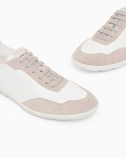 nylon and suede sneakers