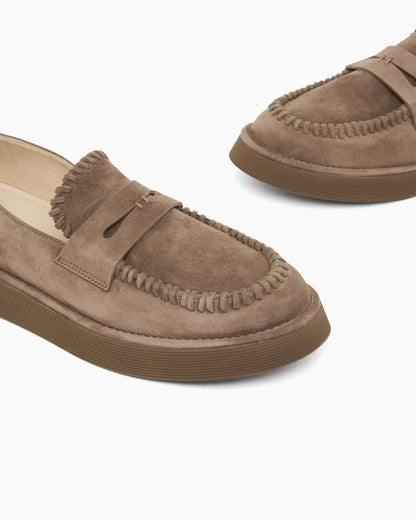 Suede loafers