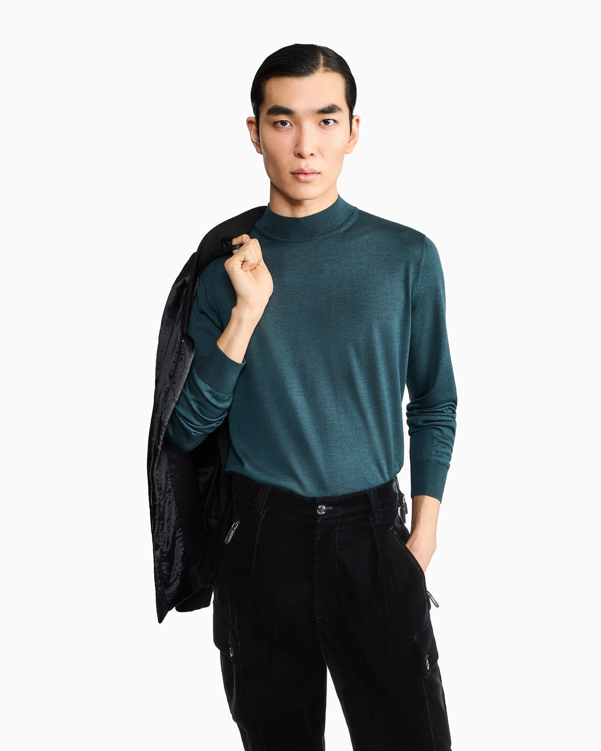 Cashmere and silk turtleneck sweater