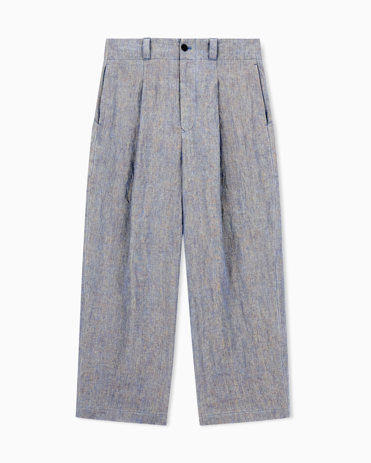 Single-dart, pure linen canvas trousers