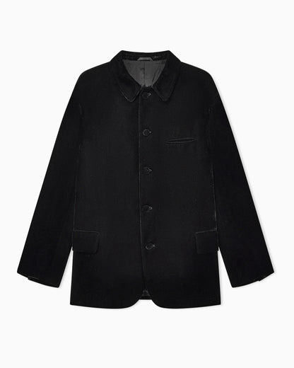 Velvet shirt jacket