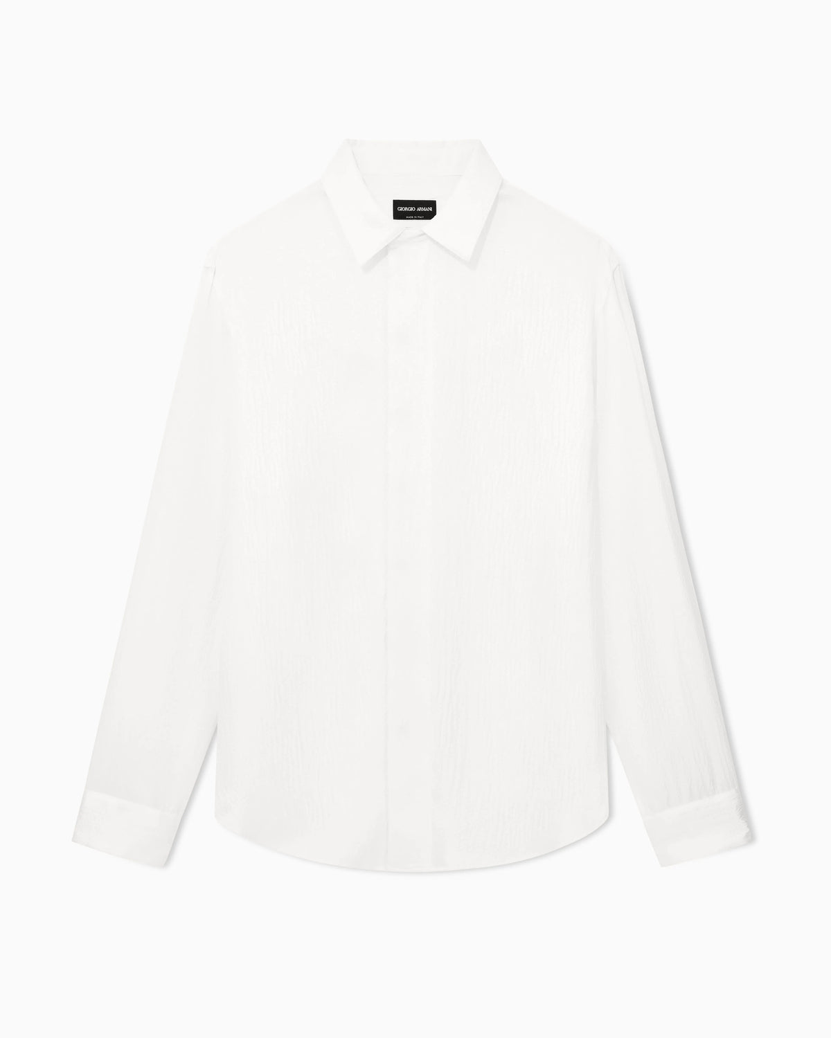Hammered silk satin shirt
