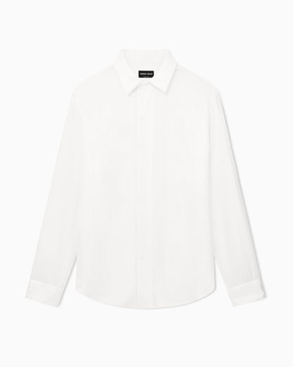 Hammered silk satin shirt