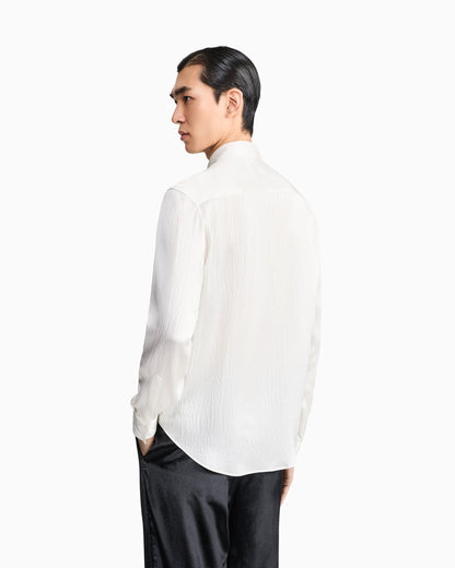 Hammered silk satin shirt