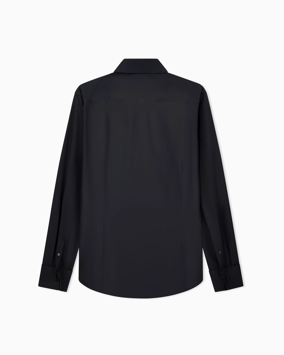 Cotton tuxedo shirt with pleated detail