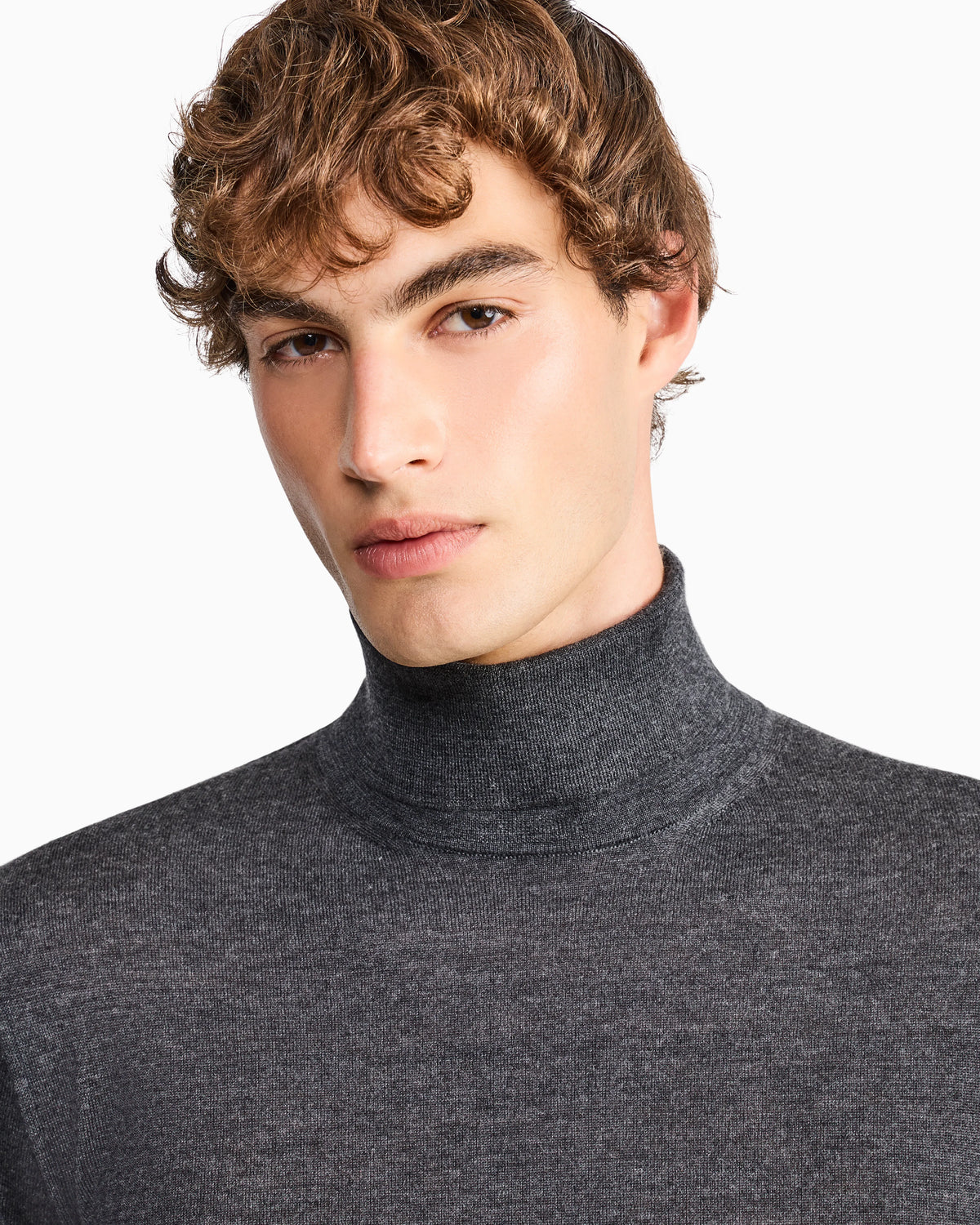 Sweater regular fit plain knit cashmere