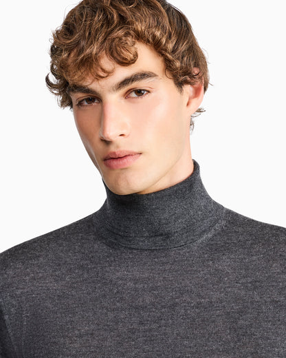 Sweater regular fit plain knit cashmere