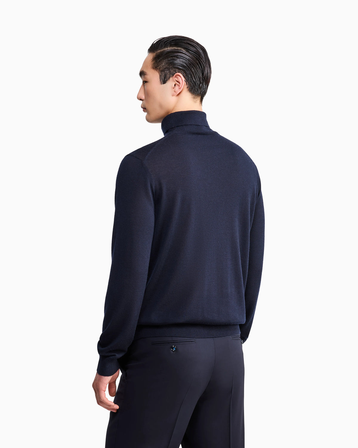 Sweater regular fit plain knit cashmere