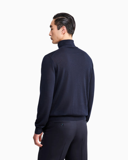 Sweater regular fit plain knit cashmere