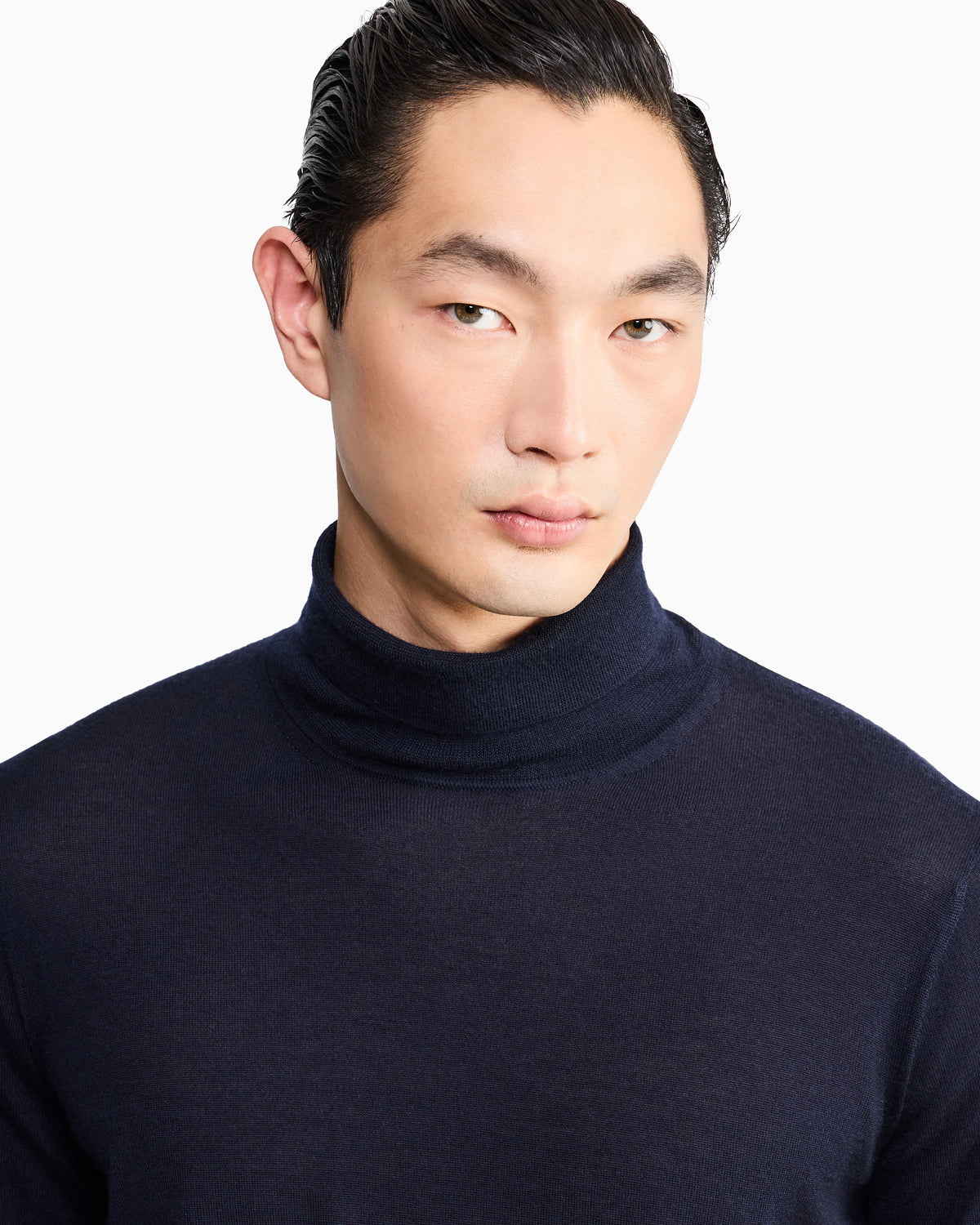 Sweater regular fit plain knit cashmere