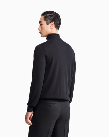 Sweater regular fit plain knit cashmere