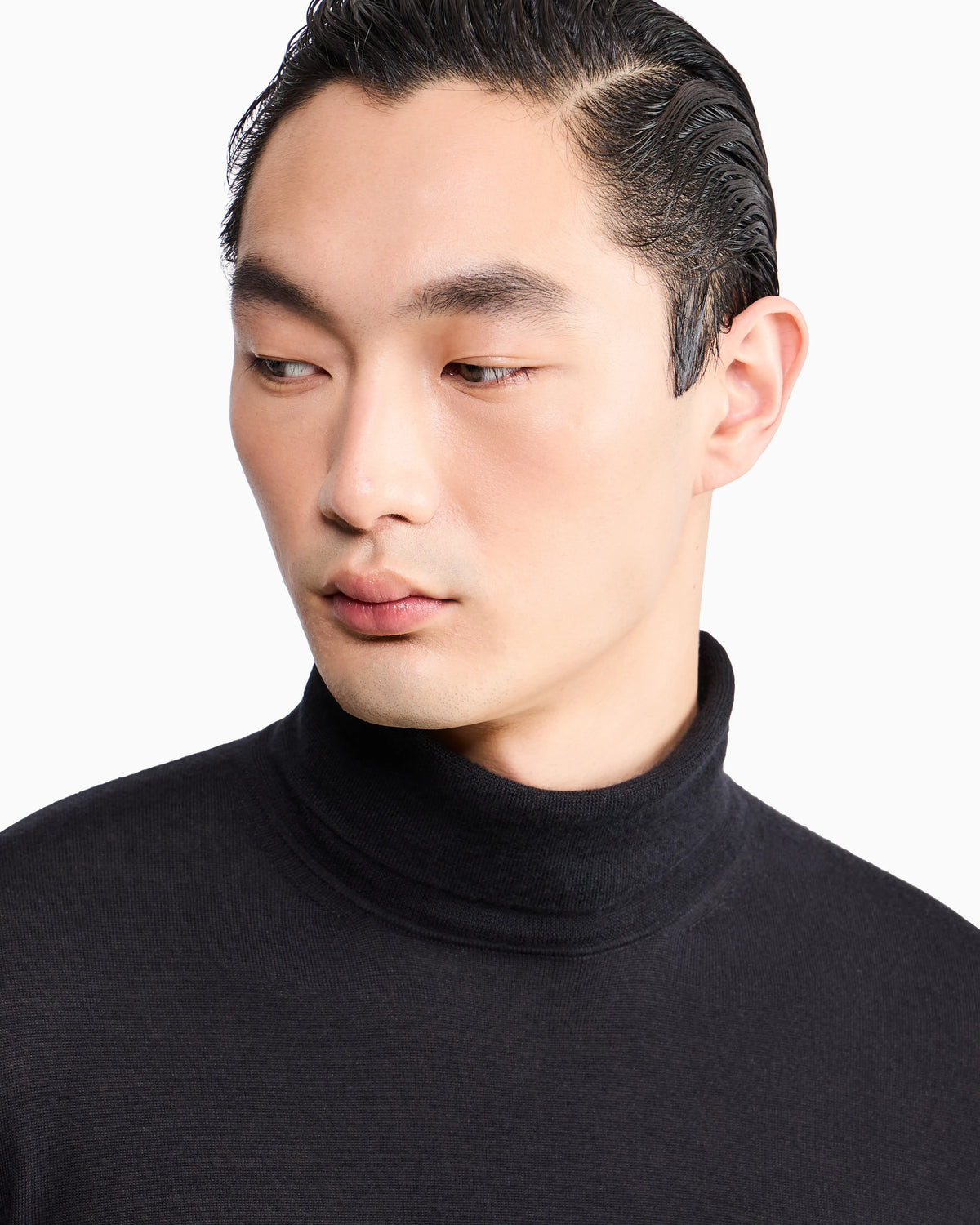 Sweater regular fit plain knit cashmere