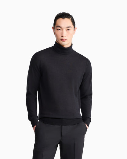 Sweater regular fit plain knit cashmere